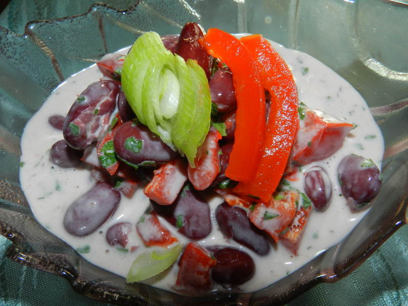 Fazolový salát s kapií