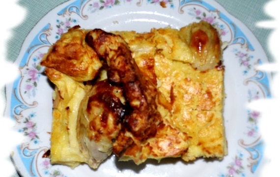 Kuřecí stehna zapečená v omeletovém těstíčku (recept po babičce)