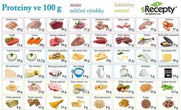Obsah proteinů v běžných potravinách - obrázek č. 1