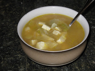 Cibulová polévka s tofu