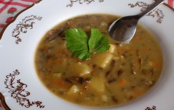 Moravská čočková polévka