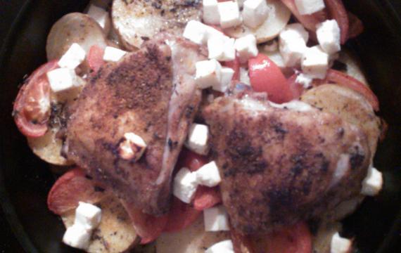 Pečené kuře na řecký způsob