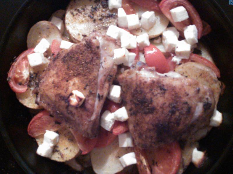 Pečené kuře na řecký způsob