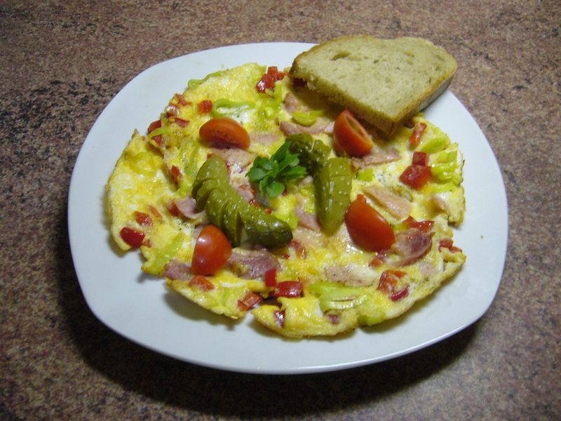 Vajíčková omeleta se zeleninou