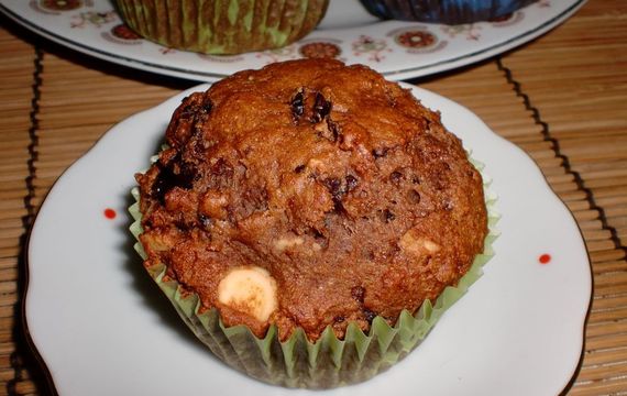 Perníkové muffinky se švestkami a mandlemi