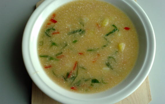 Bramborová polévka s cibulkou