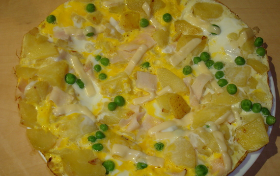 Vaječná omeleta s bramborem