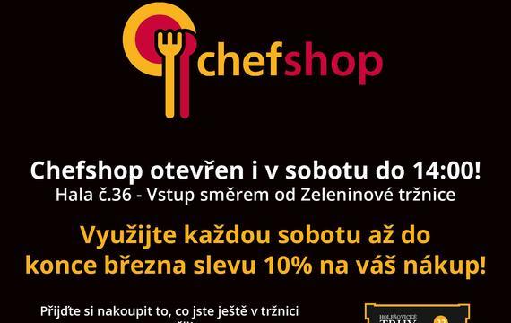 Chefshop.cz nově otevírá i v sobotu 