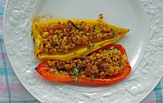 Vegetariánské plněné papriky