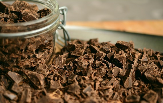 Čokoládové kostky s broskvemi