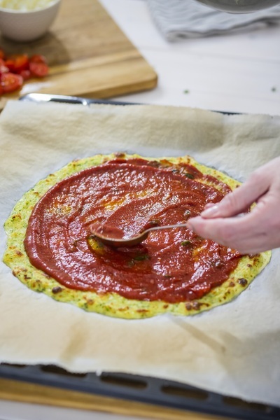 Cuketová pizza s řeckou fetou